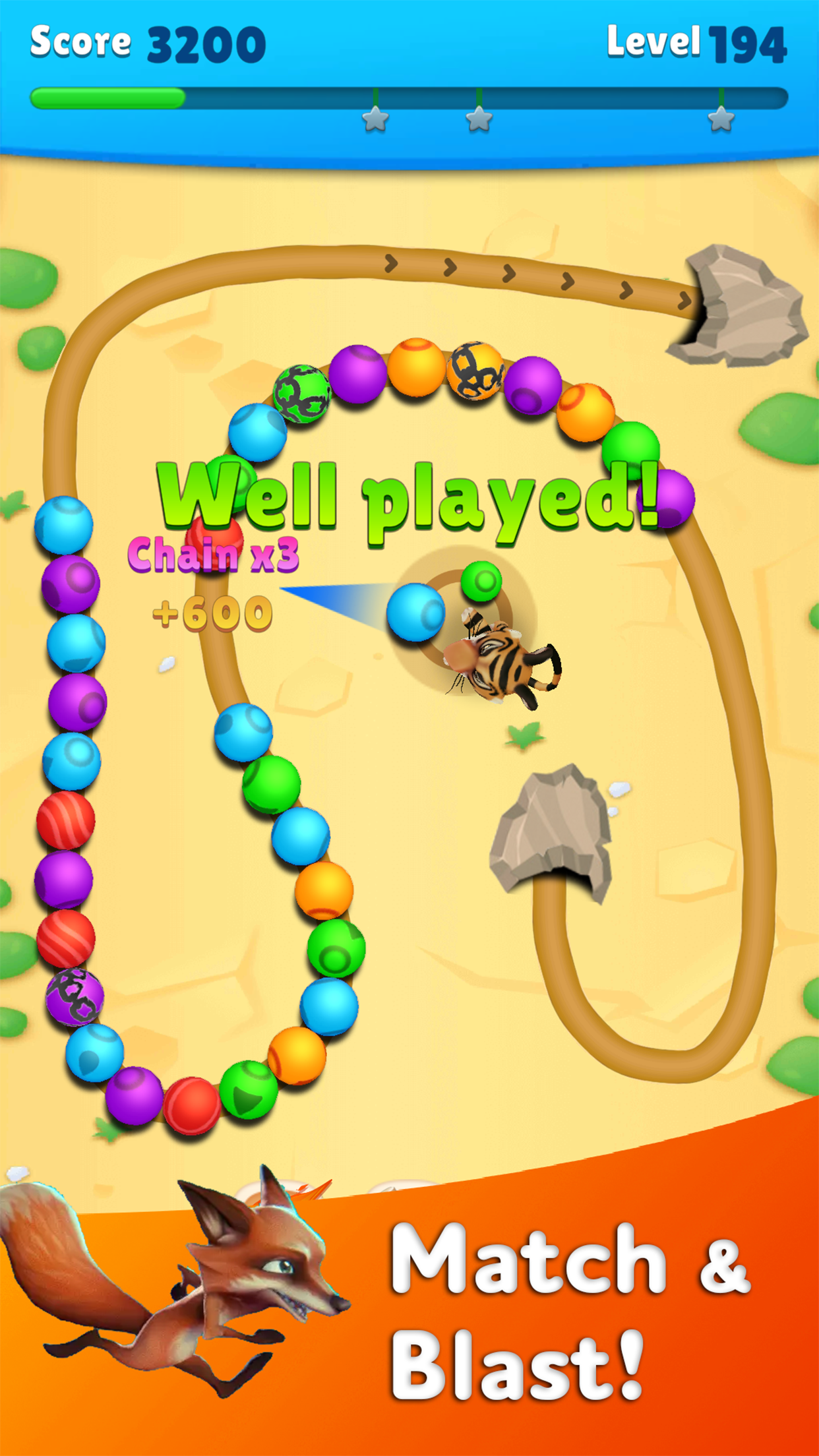 اسکرین شات 1 بازی Marble Blast: Shoot Bubbles