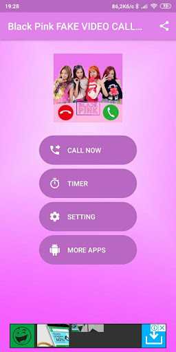 اسکرین شات 5 برنامه Black Pink Fake Video Call Simulator