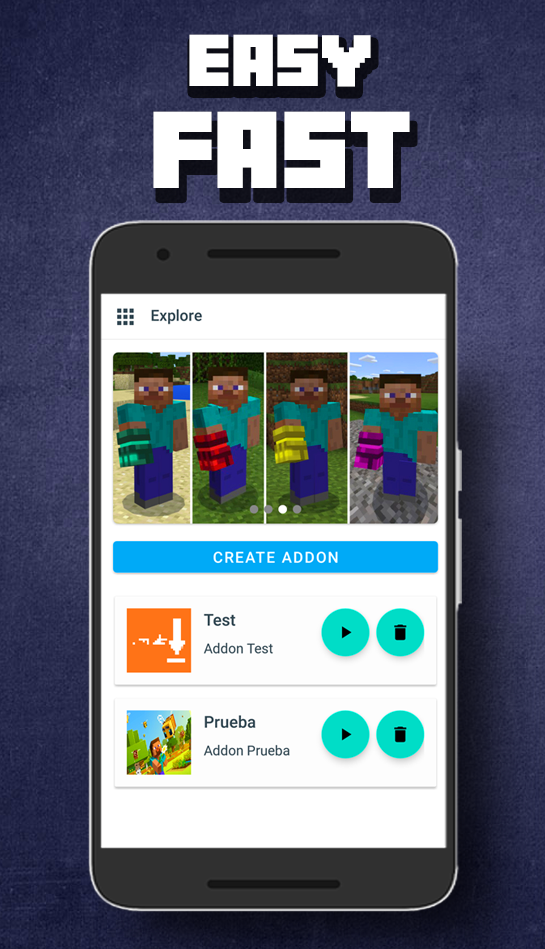 اسکرین شات 3 برنامه Addons Maker for Minecraft PE
