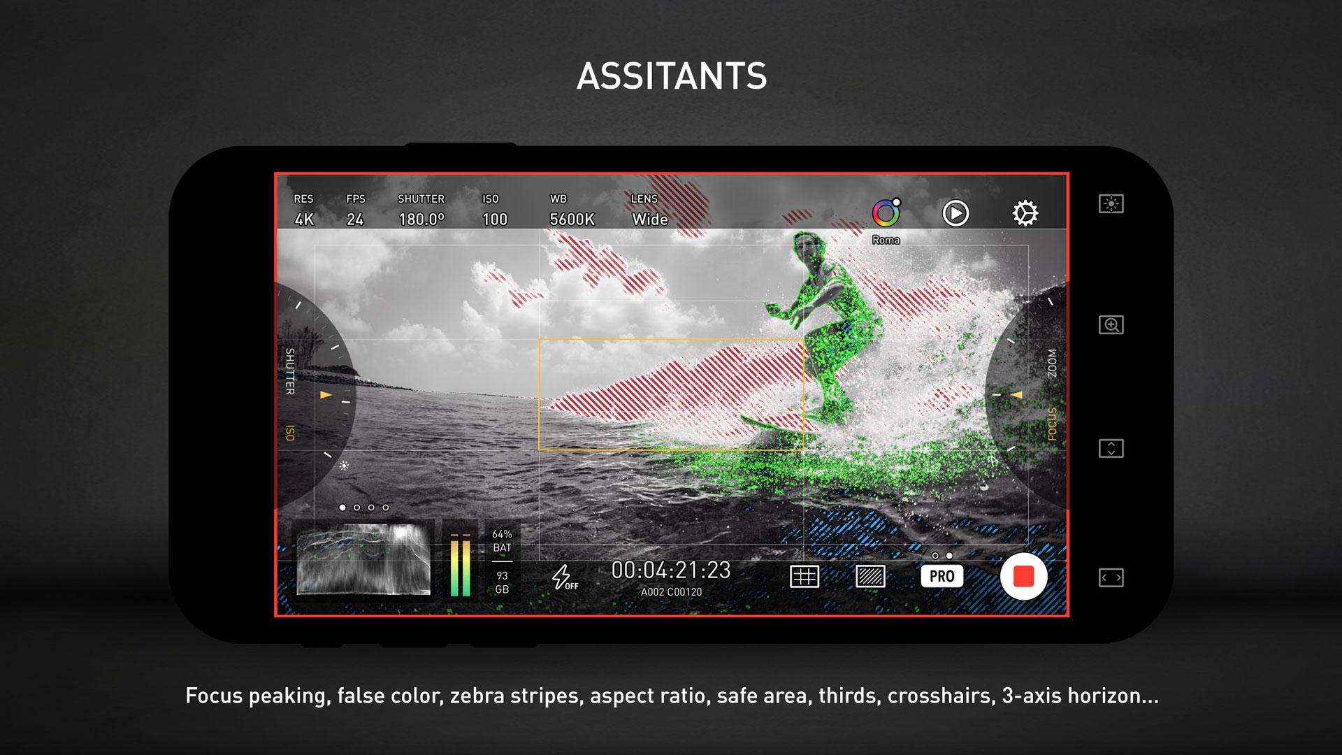 اسکرین شات 4 برنامه Protake - Mobile Cinema Camera