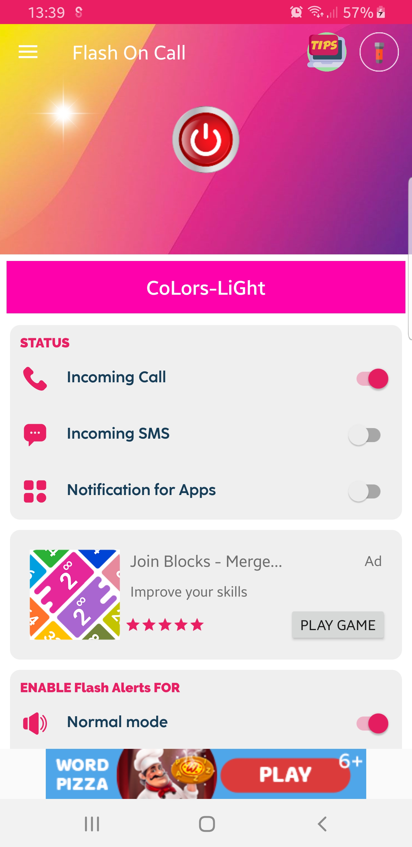 اسکرین شات 4 برنامه flash blink on call color led