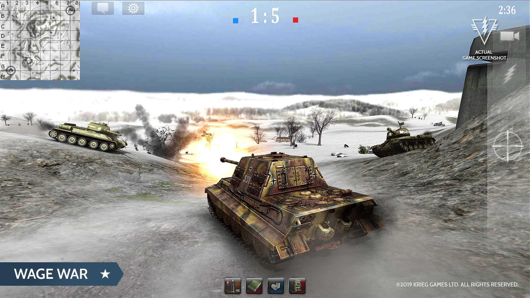 اسکرین شات 4 بازی Armored Aces - Tank War
