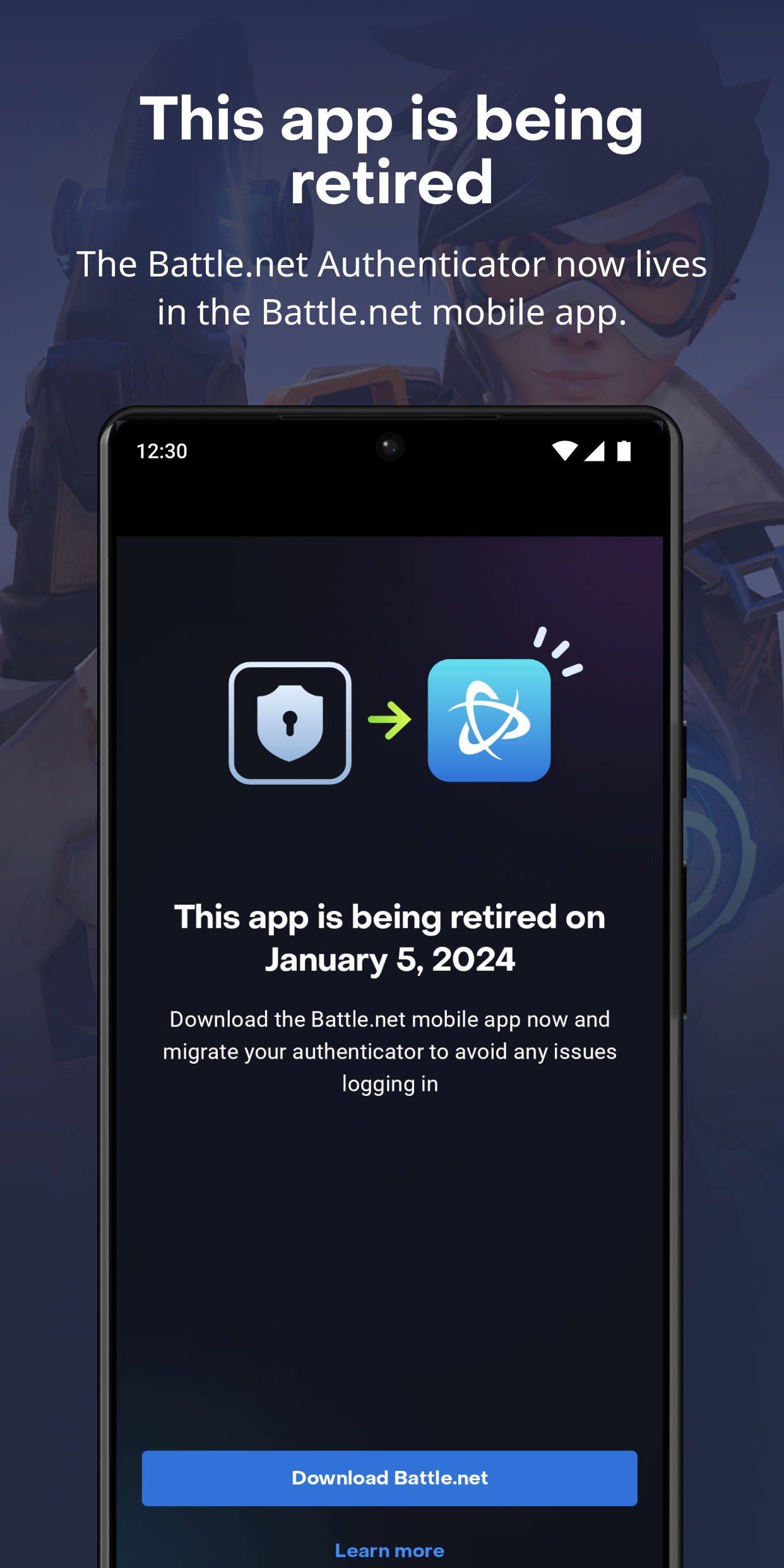 اسکرین شات 1 برنامه Battle.net Authenticator