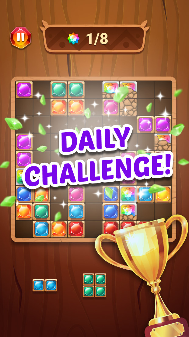 اسکرین شات 2 بازی Block Puzzle Jewel: Blast Game