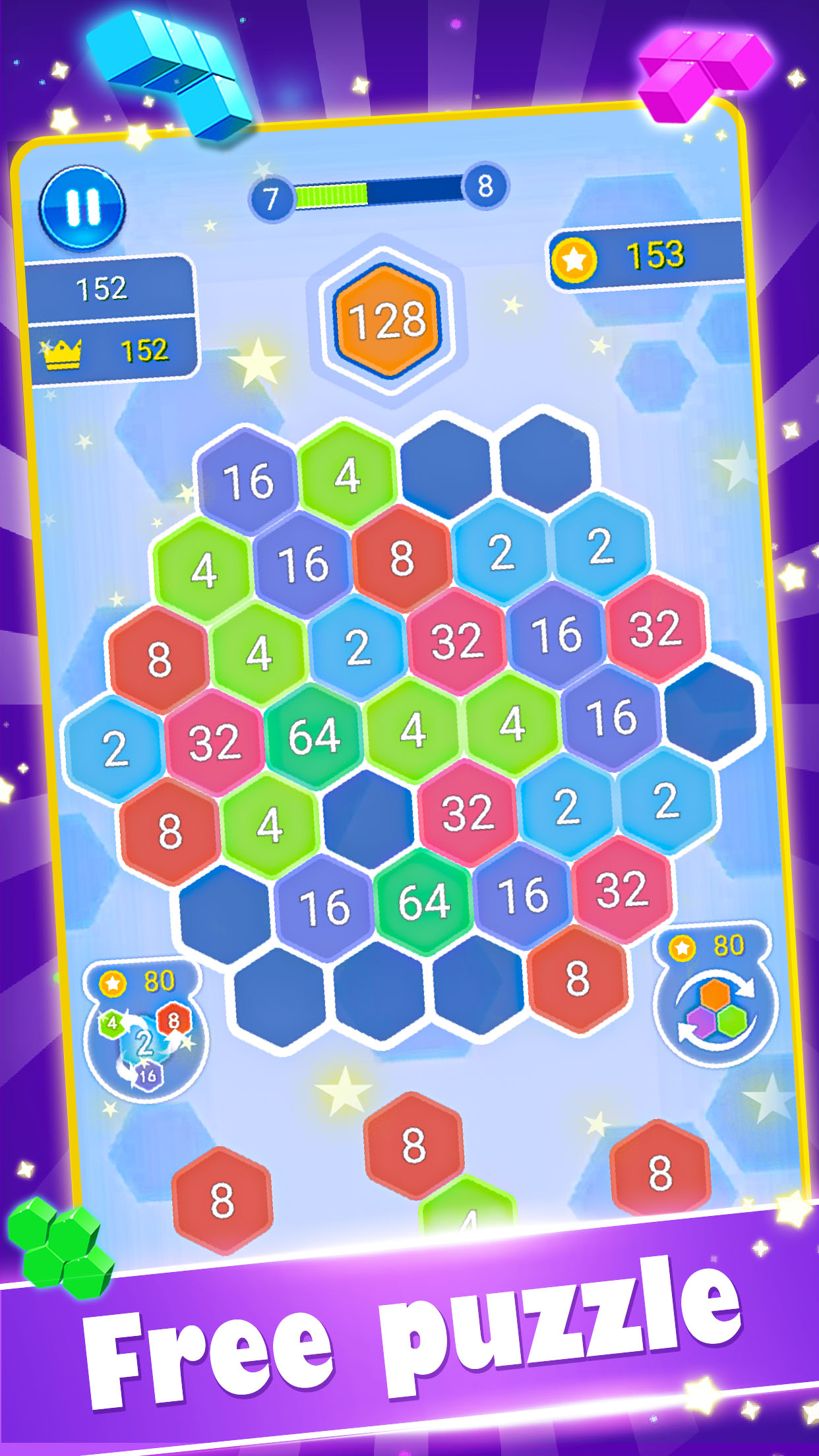 اسکرین شات 6 بازی Block Gems: Block Puzzle Games