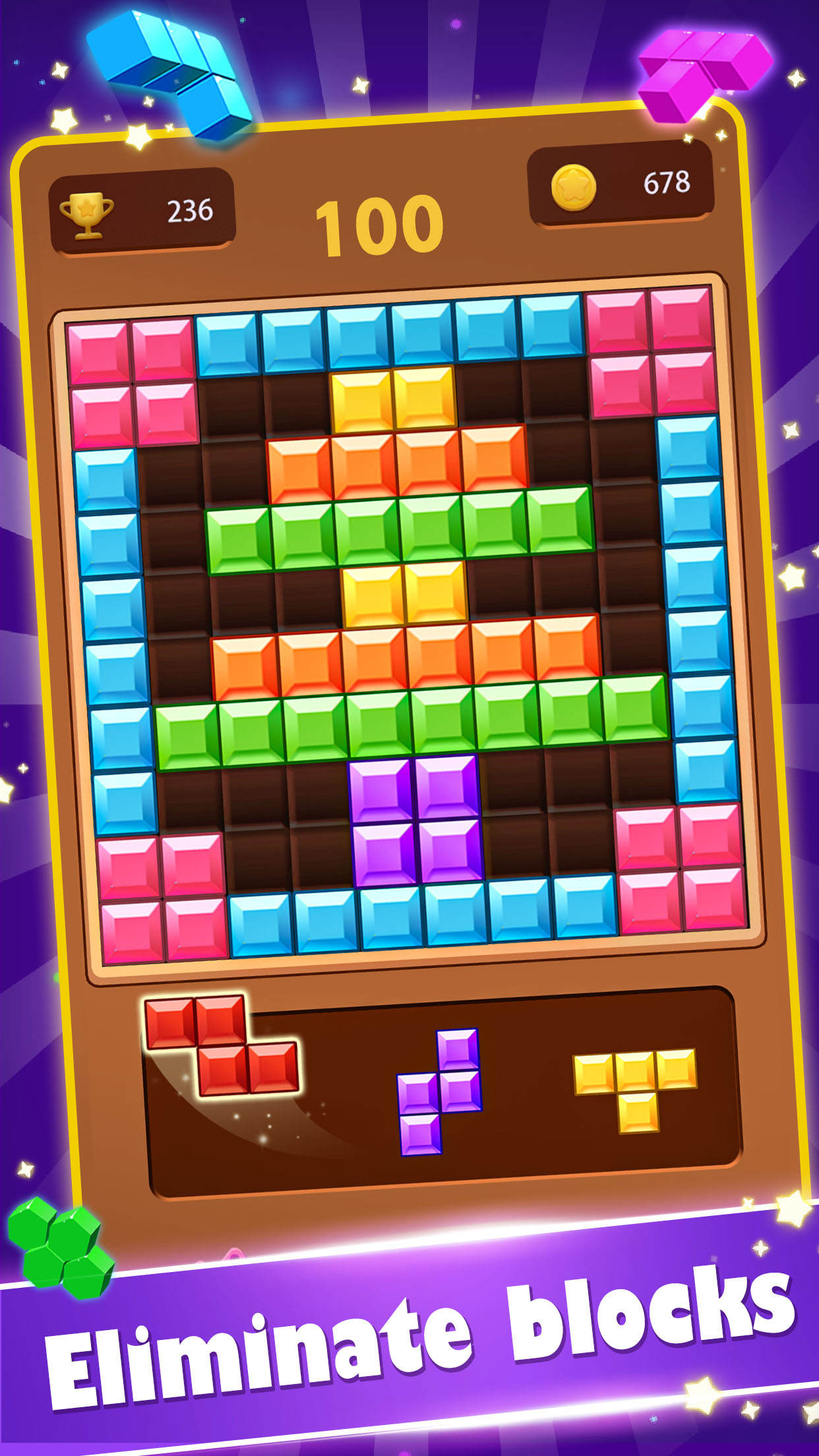 اسکرین شات 2 بازی Block Gems: Block Puzzle Games