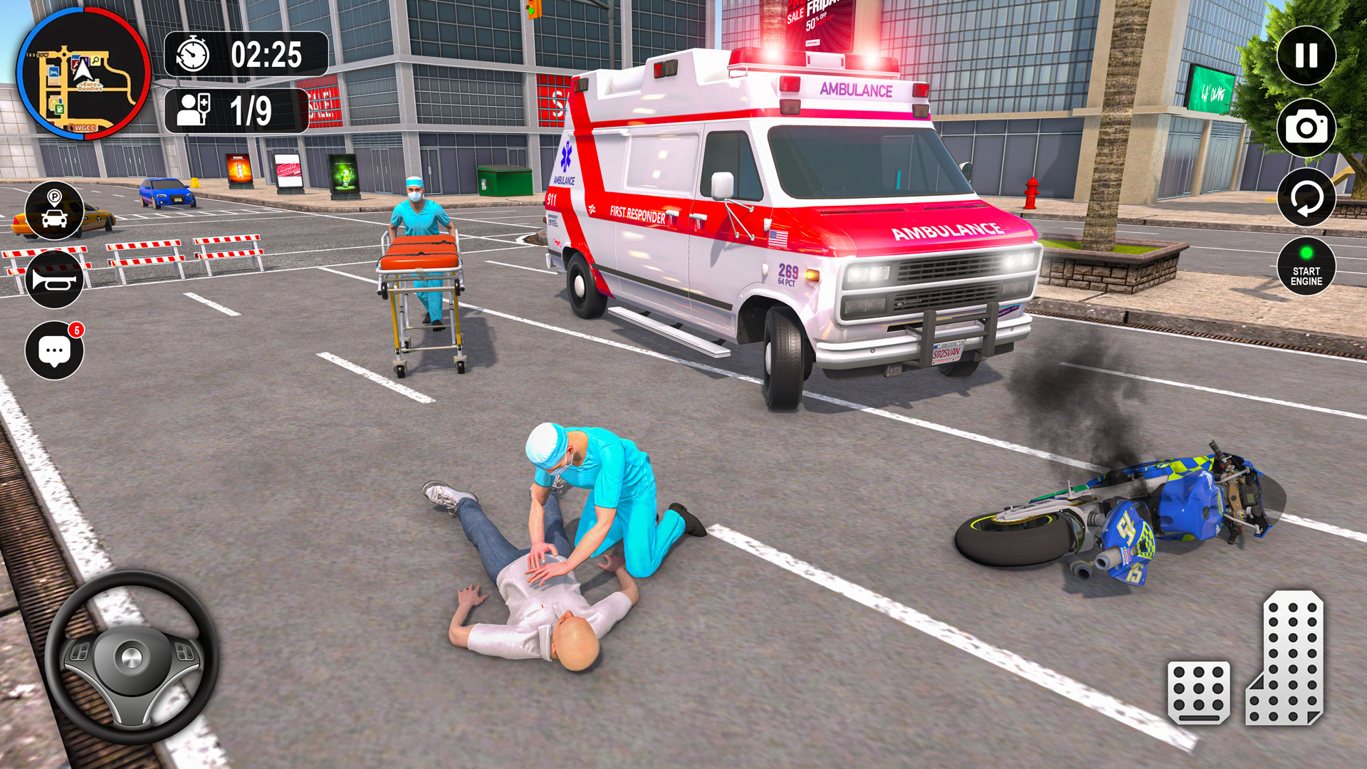 اسکرین شات 1 بازی Ambulance Rescue:Hospital Game