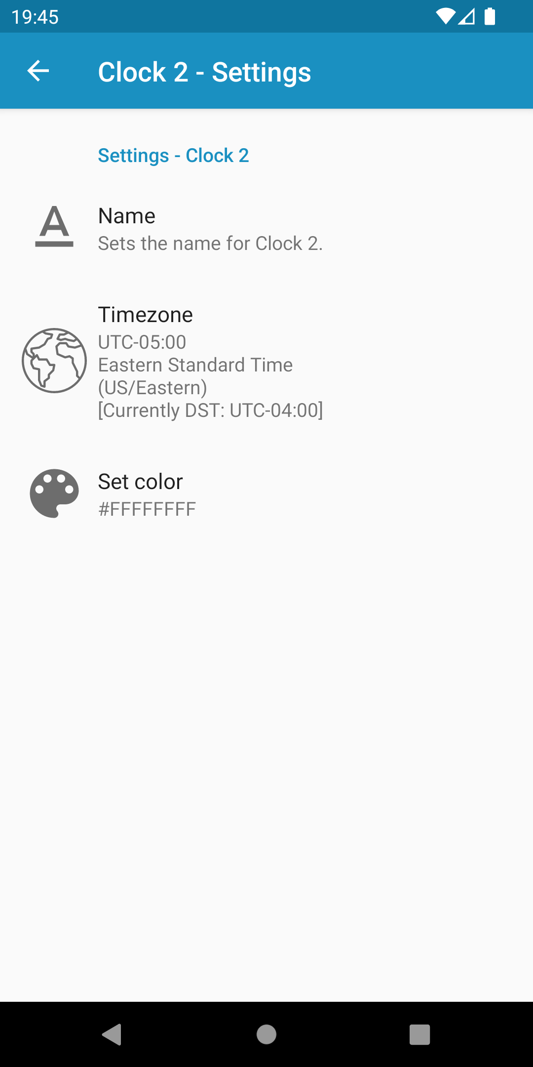 اسکرین شات 4 برنامه Dual Clock Widget