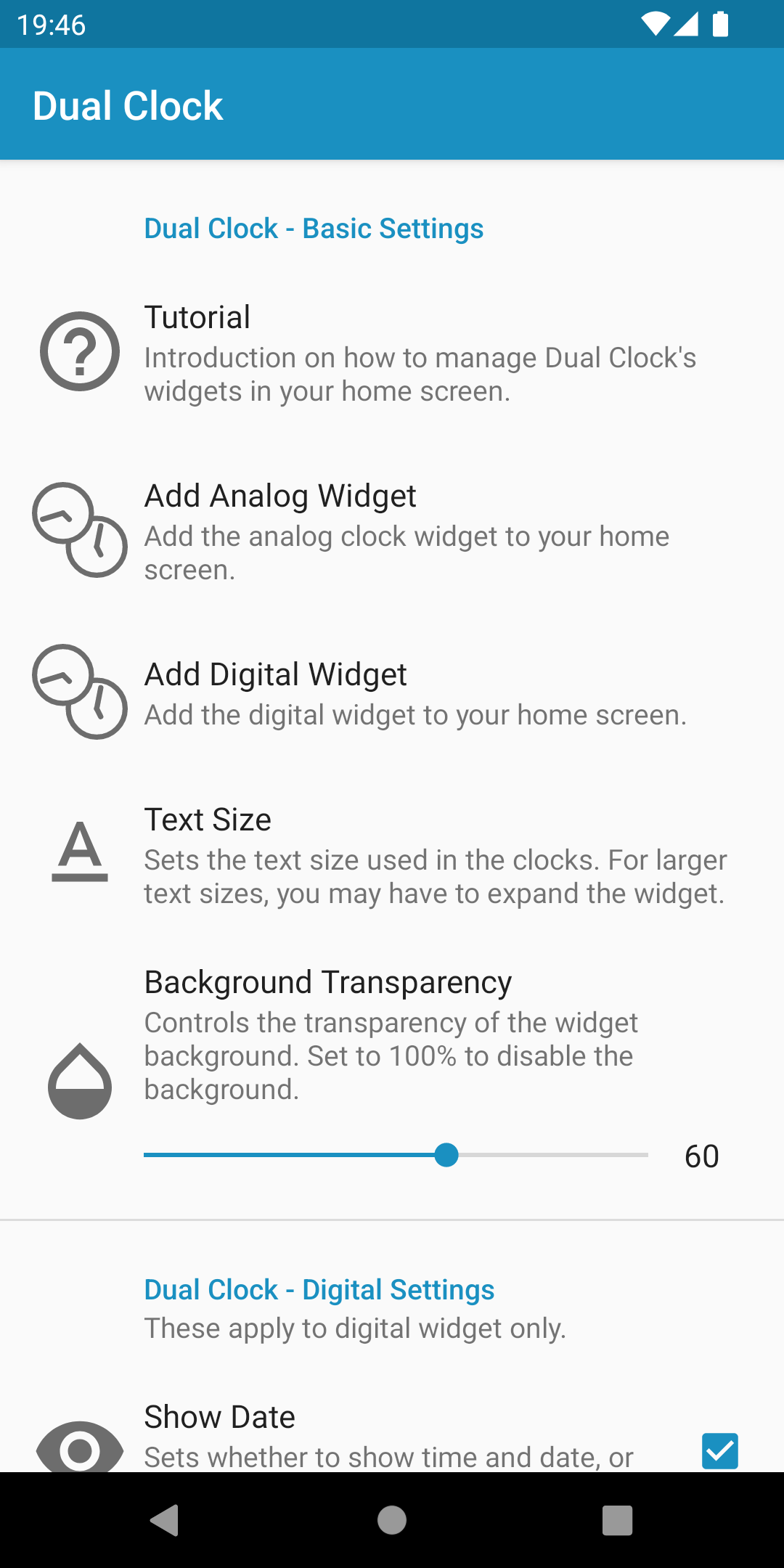 اسکرین شات 2 برنامه Dual Clock Widget