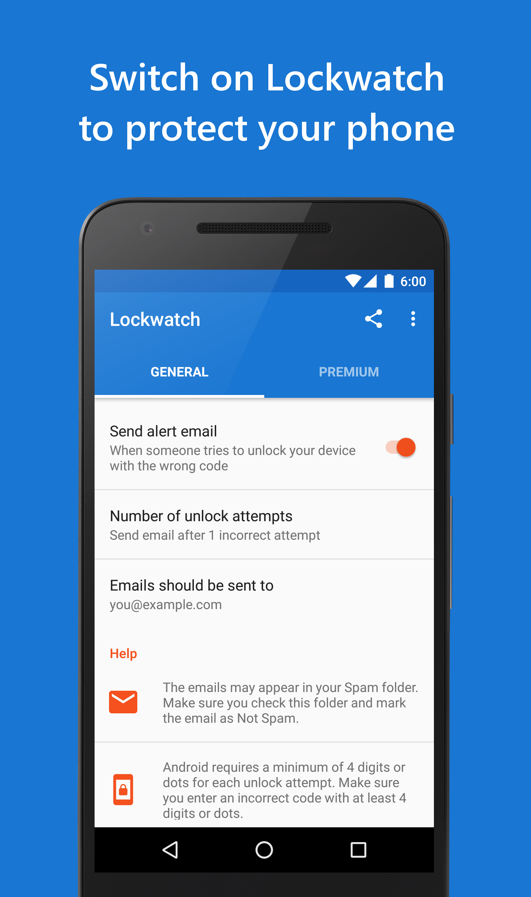 اسکرین شات 1 برنامه Lockwatch - Thief Catcher
