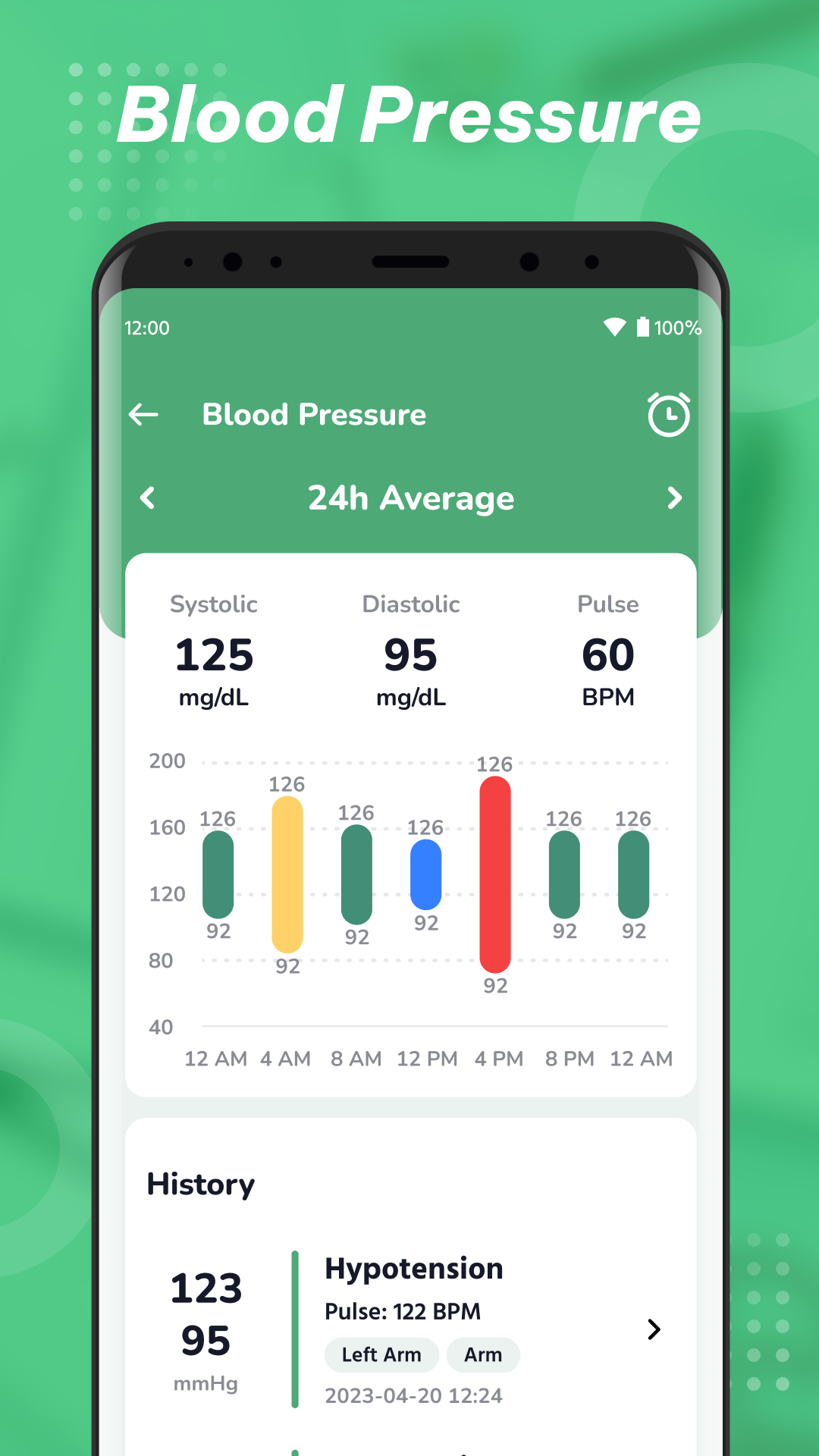 اسکرین شات 5 برنامه Blood Pressure App: BP Monitor