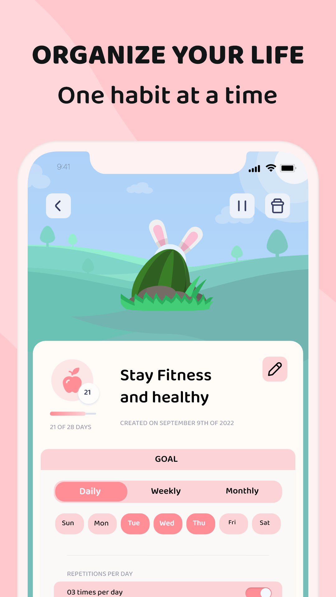 اسکرین شات 3 برنامه Rabit: Habit Tracker & Planner