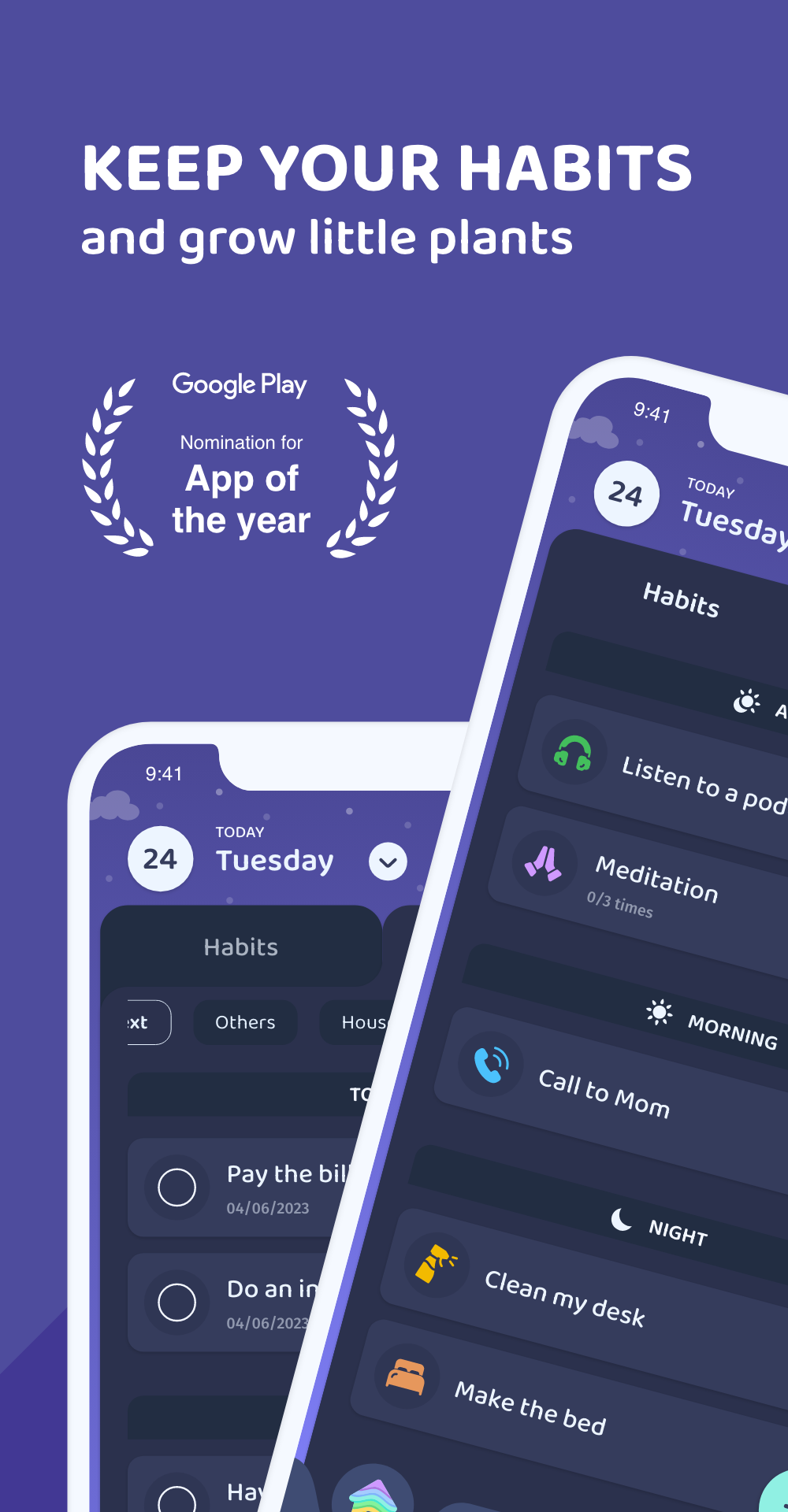 اسکرین شات 1 برنامه Rabit: Habit Tracker & Planner
