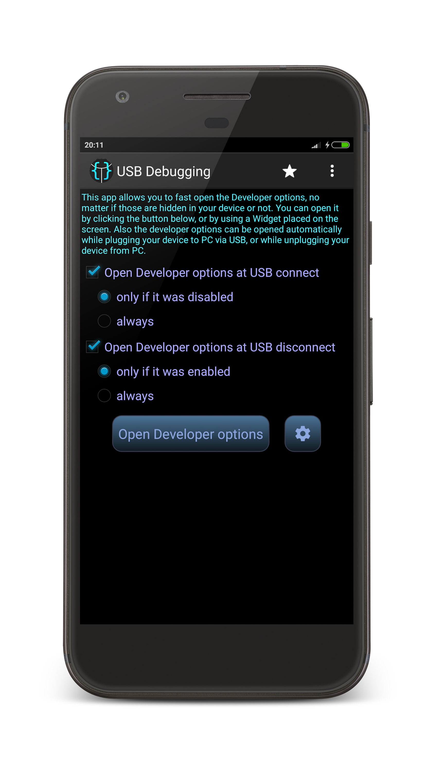 اسکرین شات 1 برنامه USB Debugging