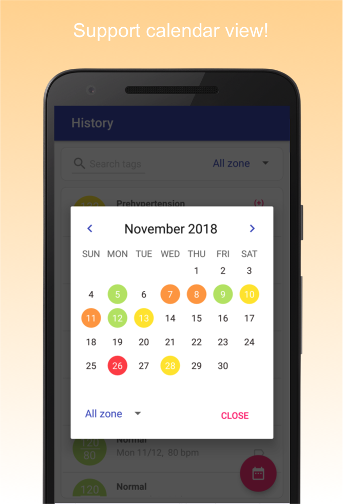 اسکرین شات 3 برنامه Blood Pressure Diary