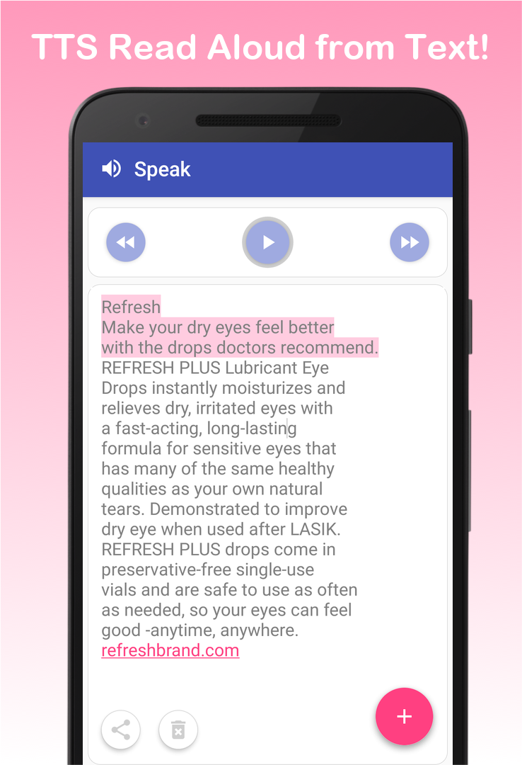 اسکرین شات 1 برنامه Text to Speech TTS Read Aloud
