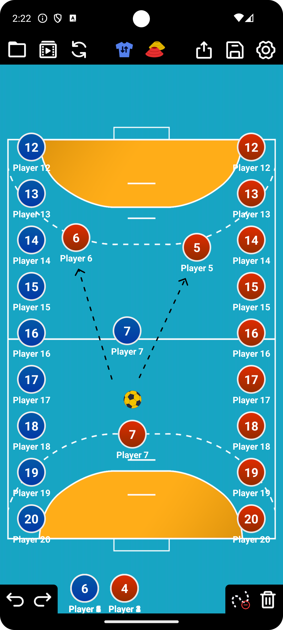 اسکرین شات 4 برنامه Coach Tactic Board: Handball