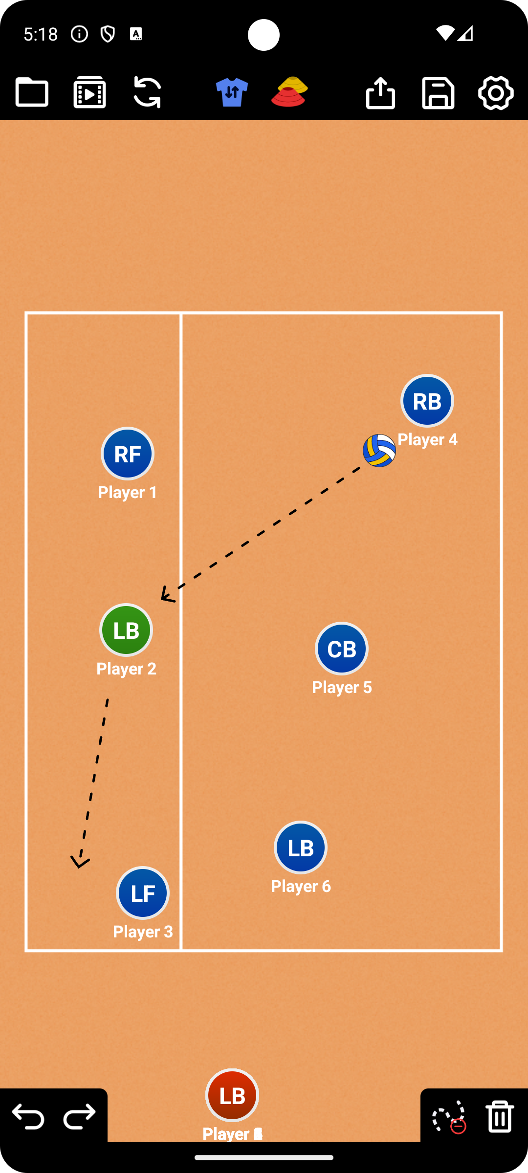 اسکرین شات 3 برنامه Coach Tactic Board: Volley