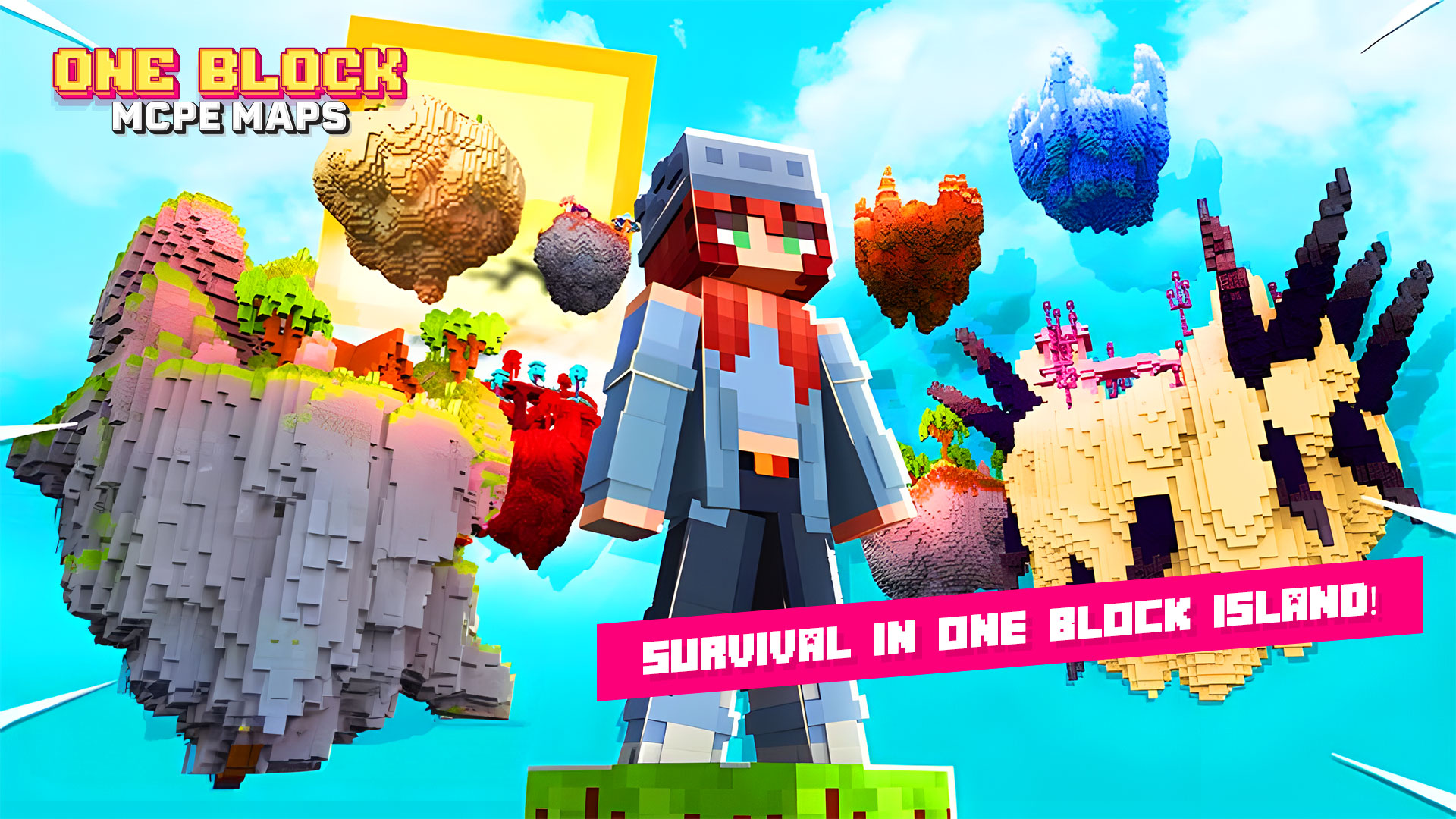 اسکرین شات 2 برنامه Craft One Block Survival Maps
