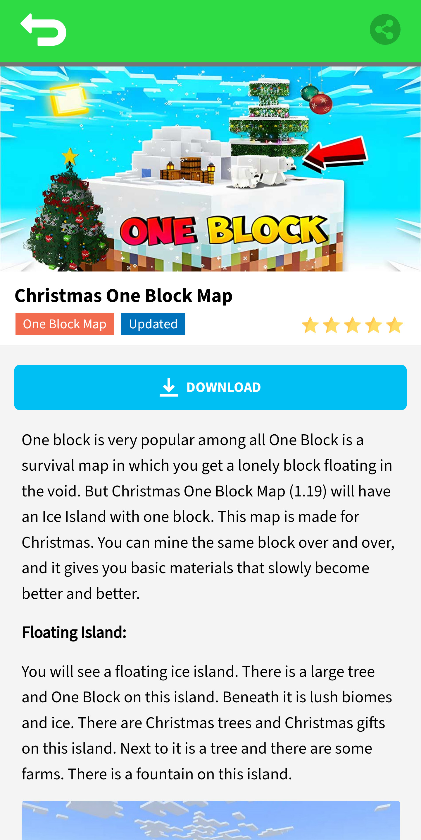 اسکرین شات 8 برنامه Craft One Block Survival Maps