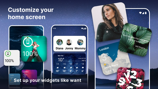 اسکرین شات 6 برنامه Widgets OS 18 - Color Widgets