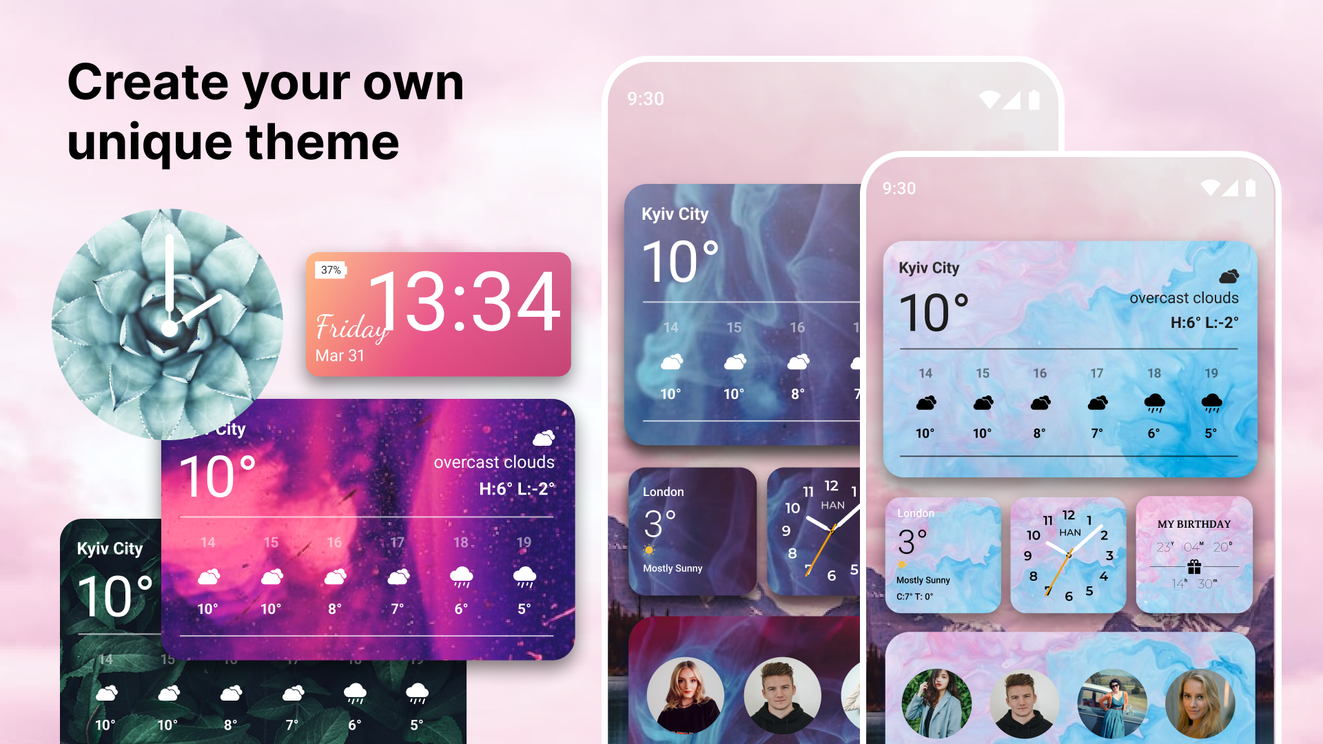 اسکرین شات 7 برنامه Widgets OS 17 - Color Widgets