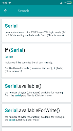 اسکرین شات 4 برنامه Arduino Language Reference