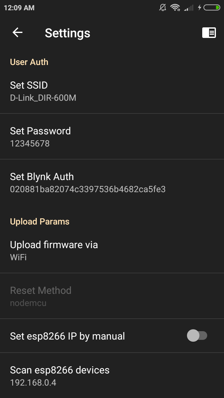 اسکرین شات 3 برنامه ESP8266 Loader (Blynk Uploader