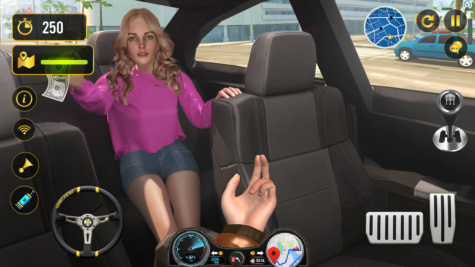 اسکرین شات 3 بازی Taxi Games Car Simulator 3D