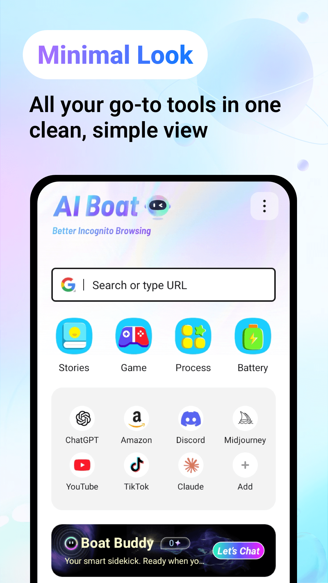 اسکرین شات 4 برنامه Boat AI Browser: Web & Tools