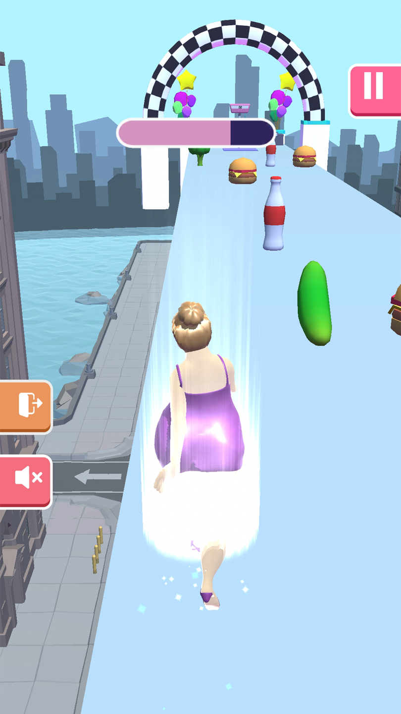 اسکرین شات 2 بازی Body Race 3D: Fat 2 Fit Run
