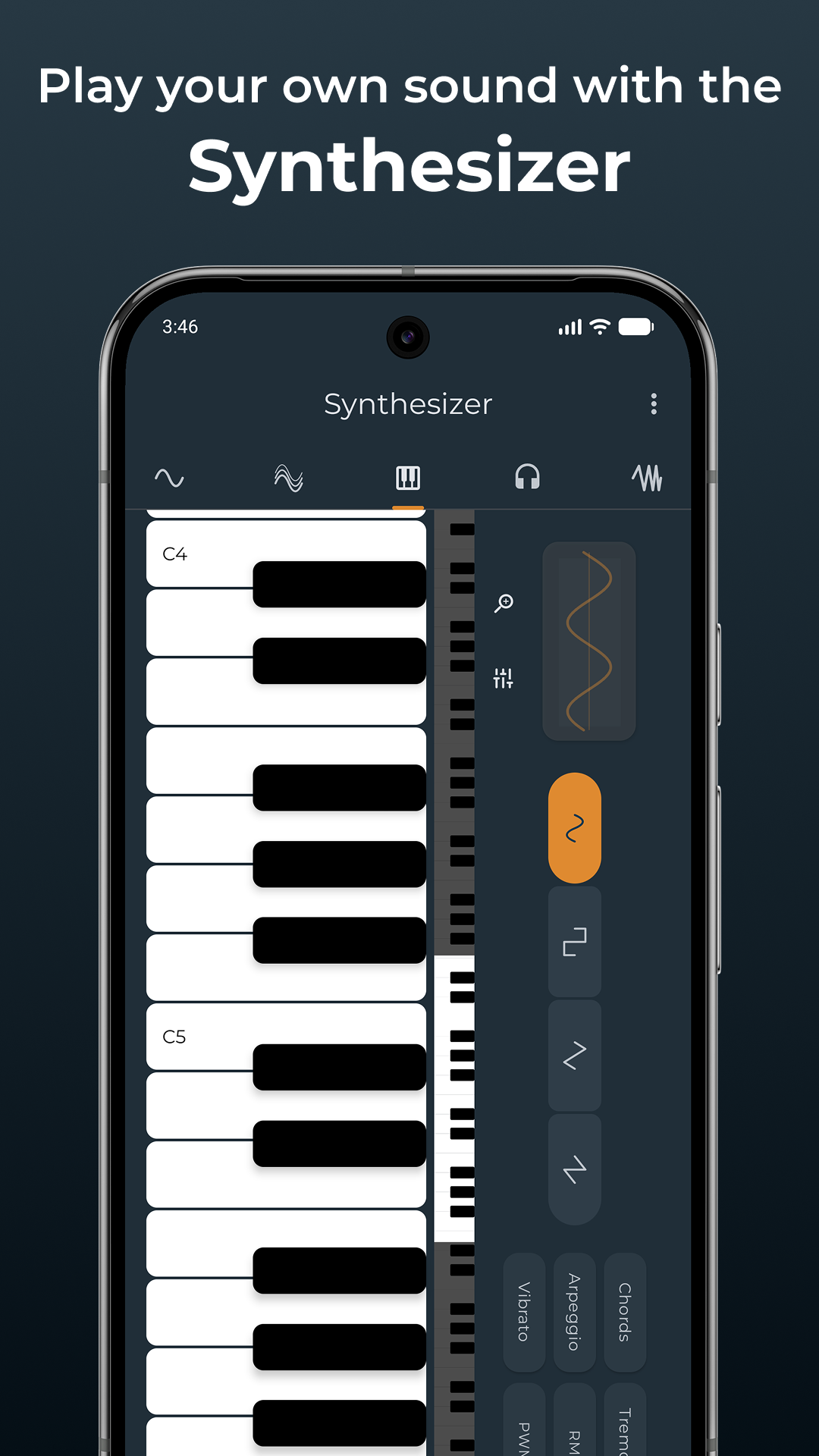اسکرین شات 3 برنامه Frequency Sound Generator
