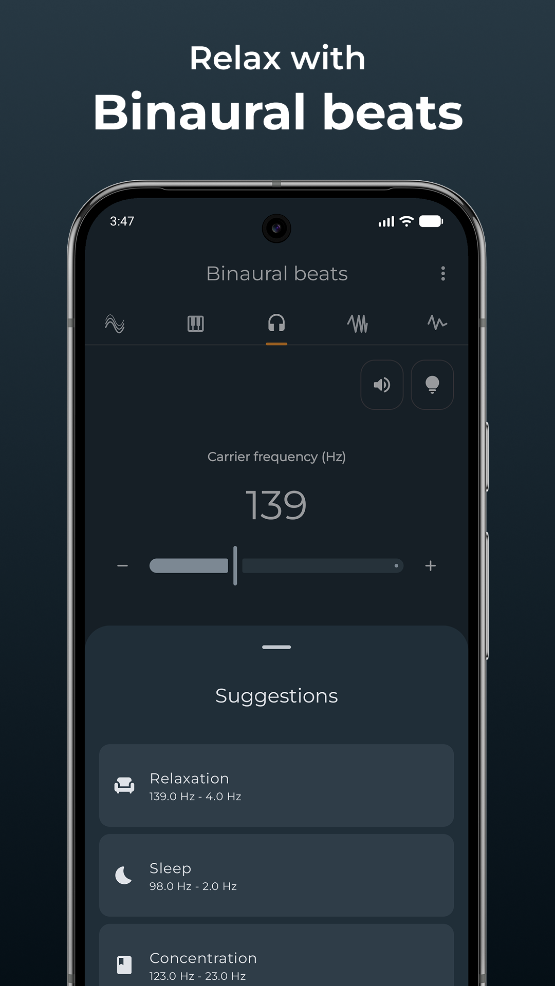 اسکرین شات 4 برنامه Frequency Sound Generator