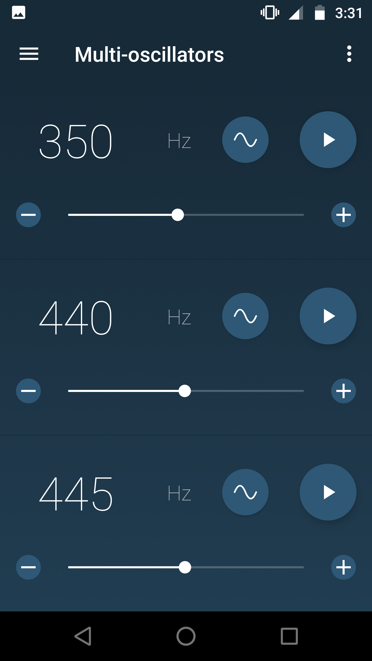 اسکرین شات 2 برنامه Frequency Sound Generator