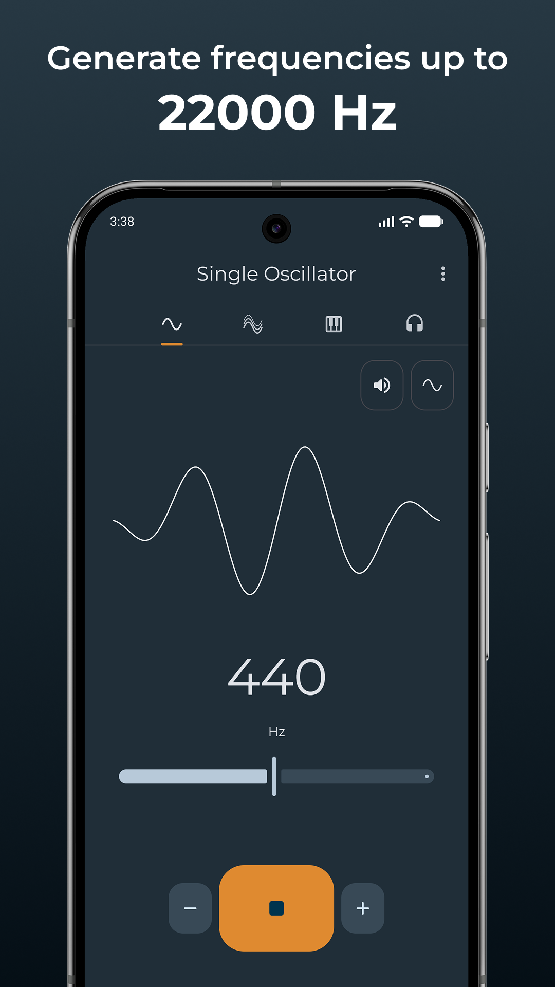 اسکرین شات 1 برنامه Frequency Sound Generator