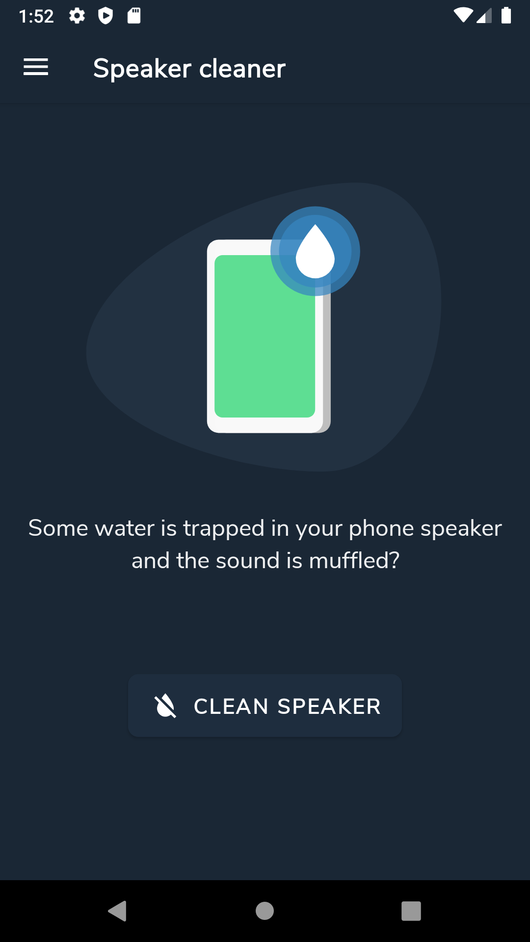 اسکرین شات 1 برنامه Speaker cleaner - Remove water