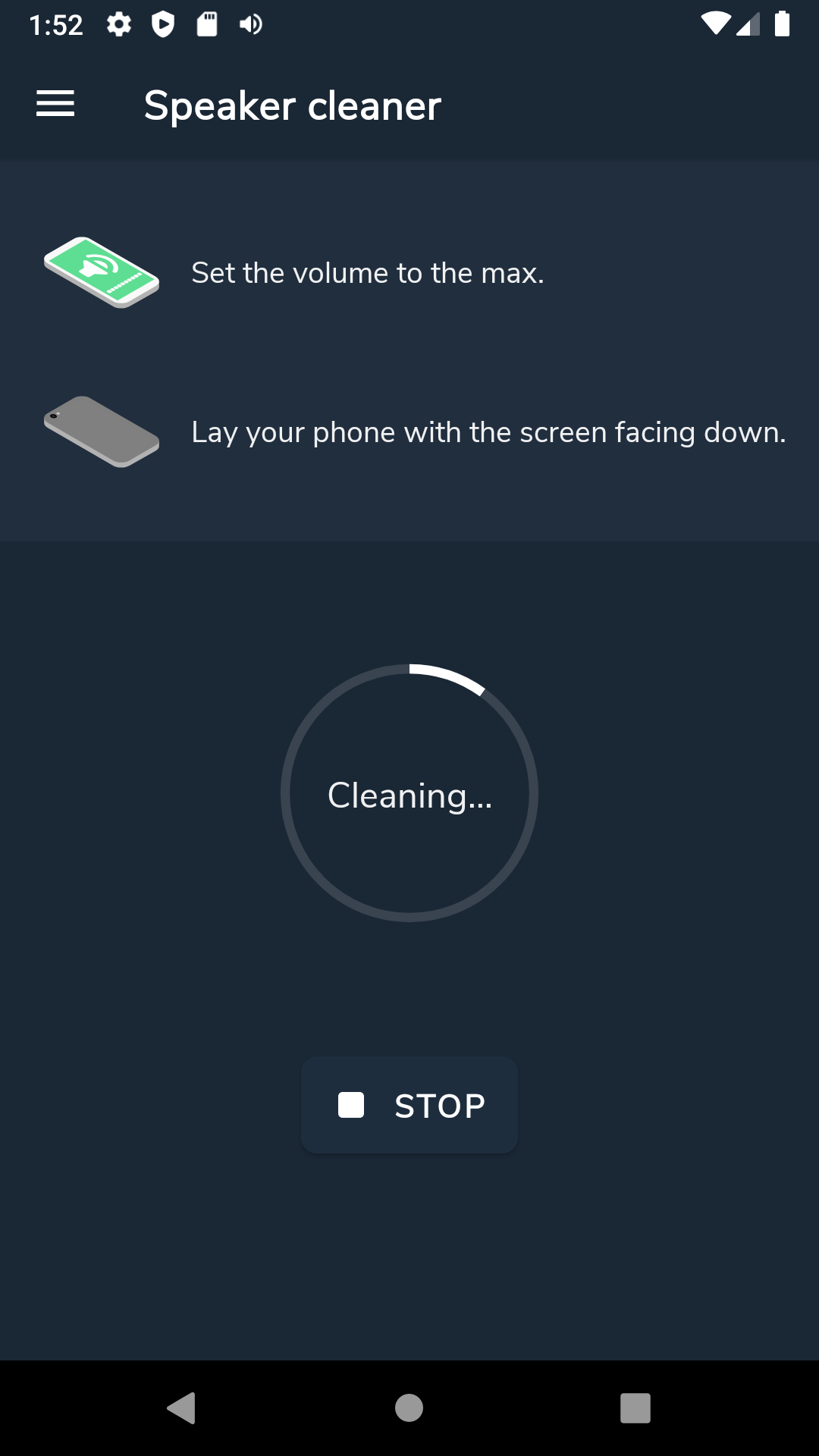 اسکرین شات 2 برنامه Speaker cleaner - Remove water
