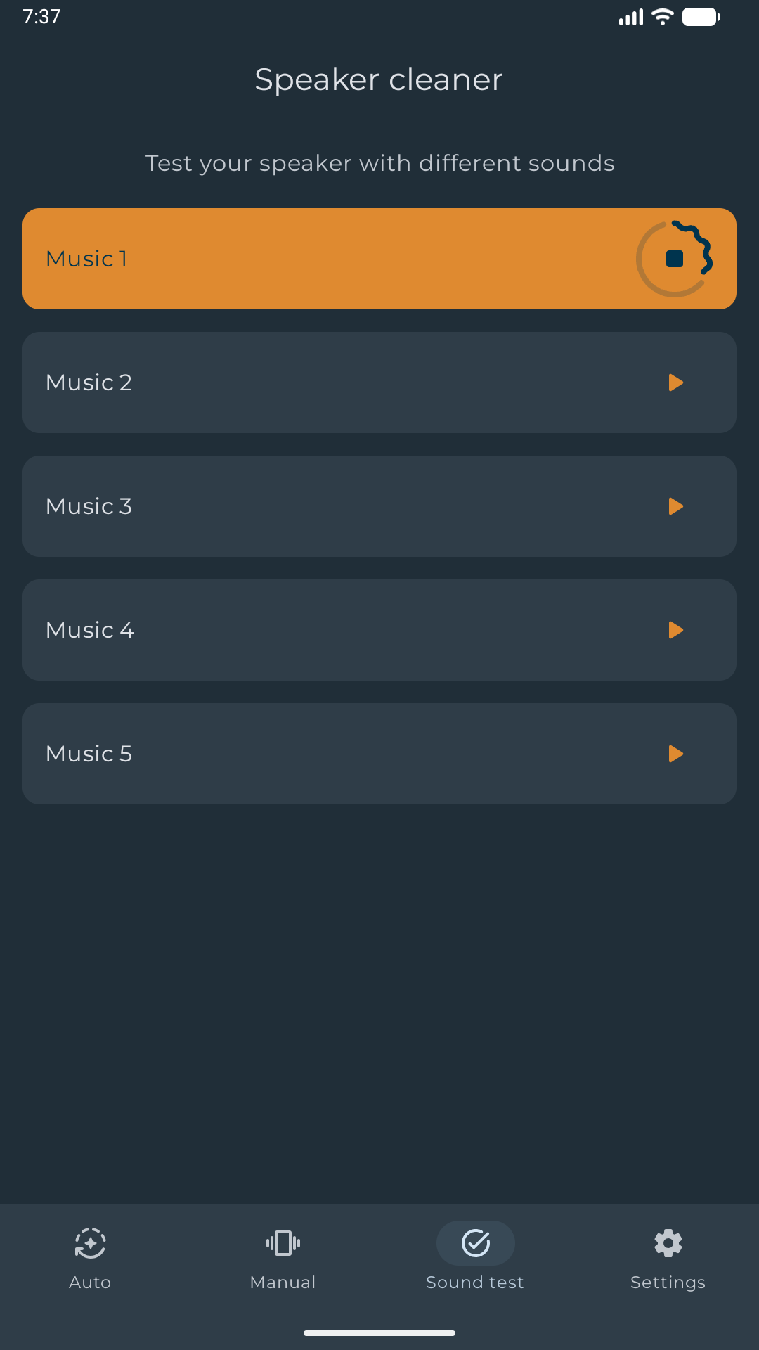اسکرین شات 5 برنامه Speaker cleaner - Remove water