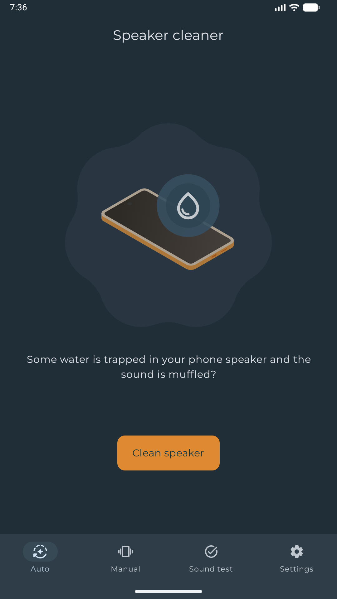 اسکرین شات 1 برنامه Speaker cleaner - Remove water
