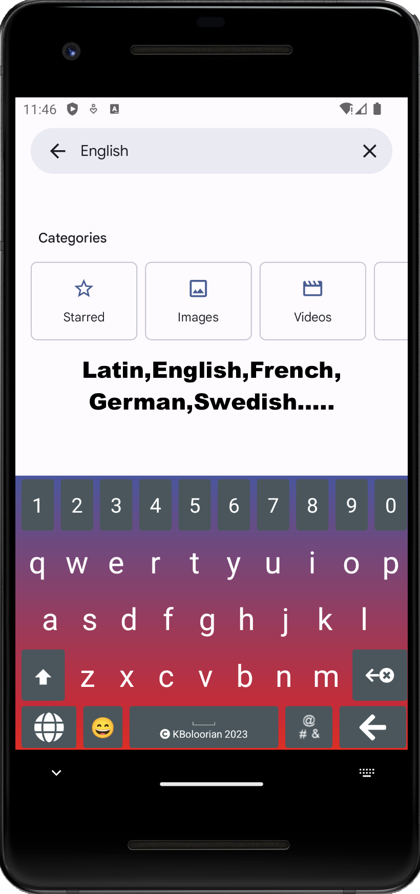 اسکرین شات 2 برنامه Advanced Kurdish Keyboard