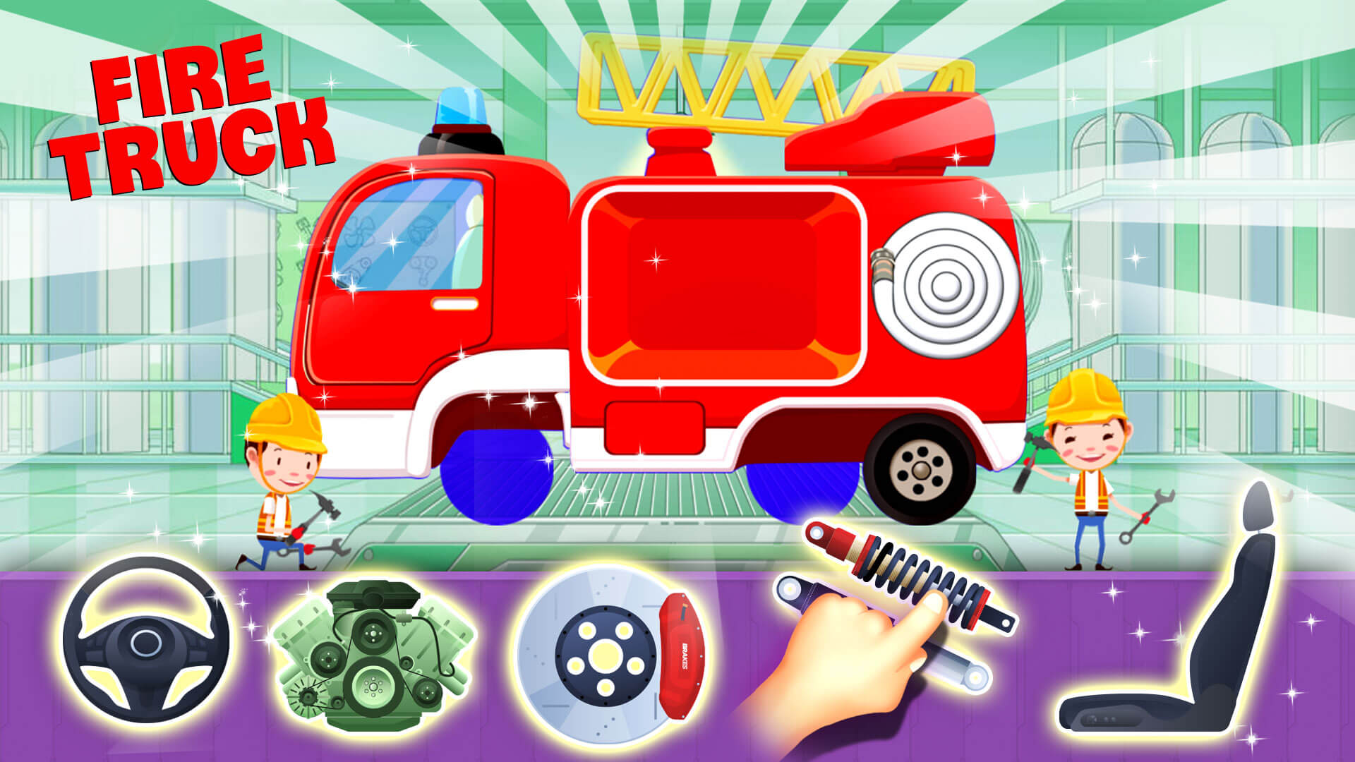 اسکرین شات 2 بازی Cars for kids - Car builder