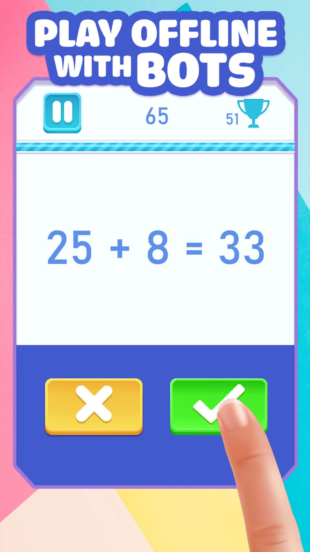 اسکرین شات 3 بازی Two players math games online