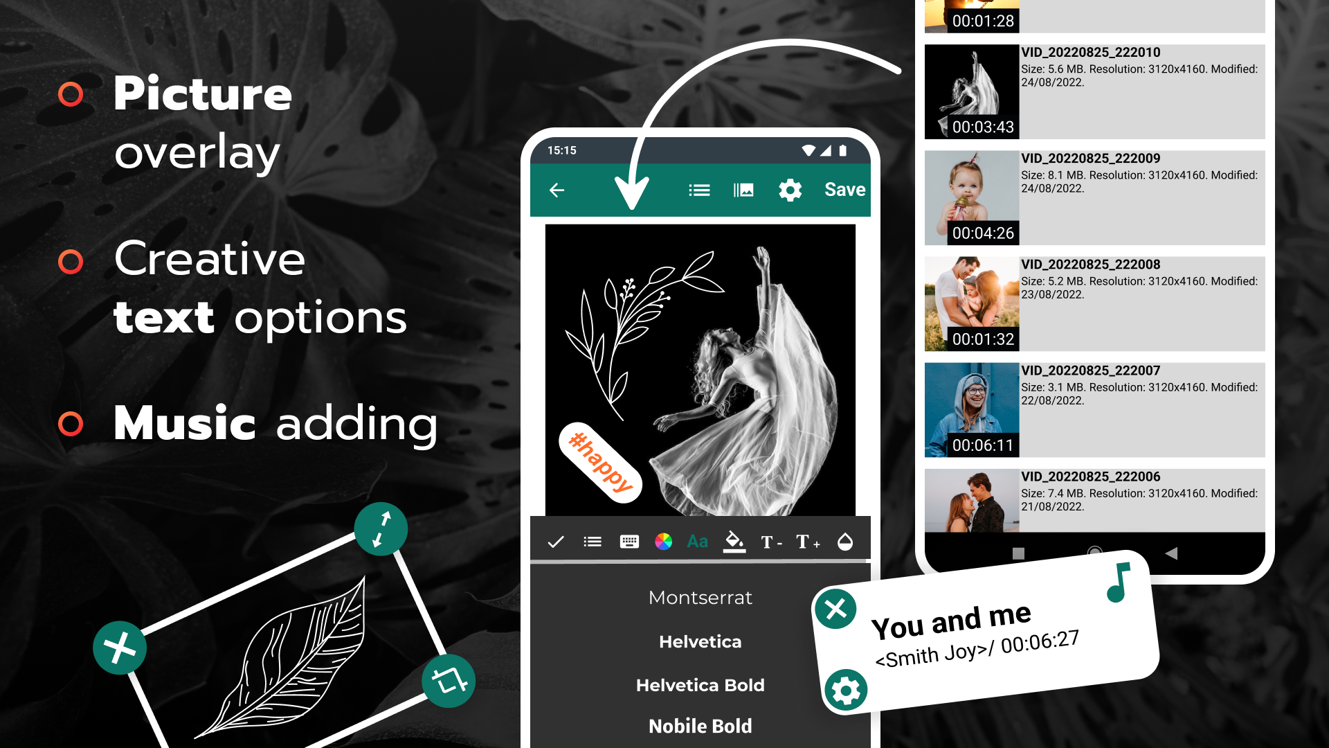 اسکرین شات 7 برنامه Image & Video Overlay Editor