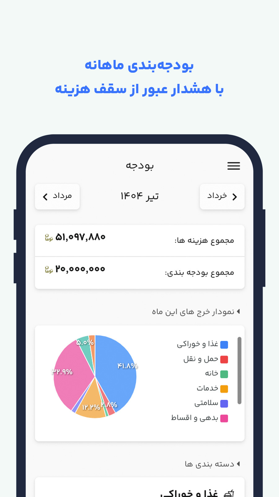 اسکرین شات 3 برنامه ‏‏‏‏‏‏بودجه - مدیریت مالی شخصی