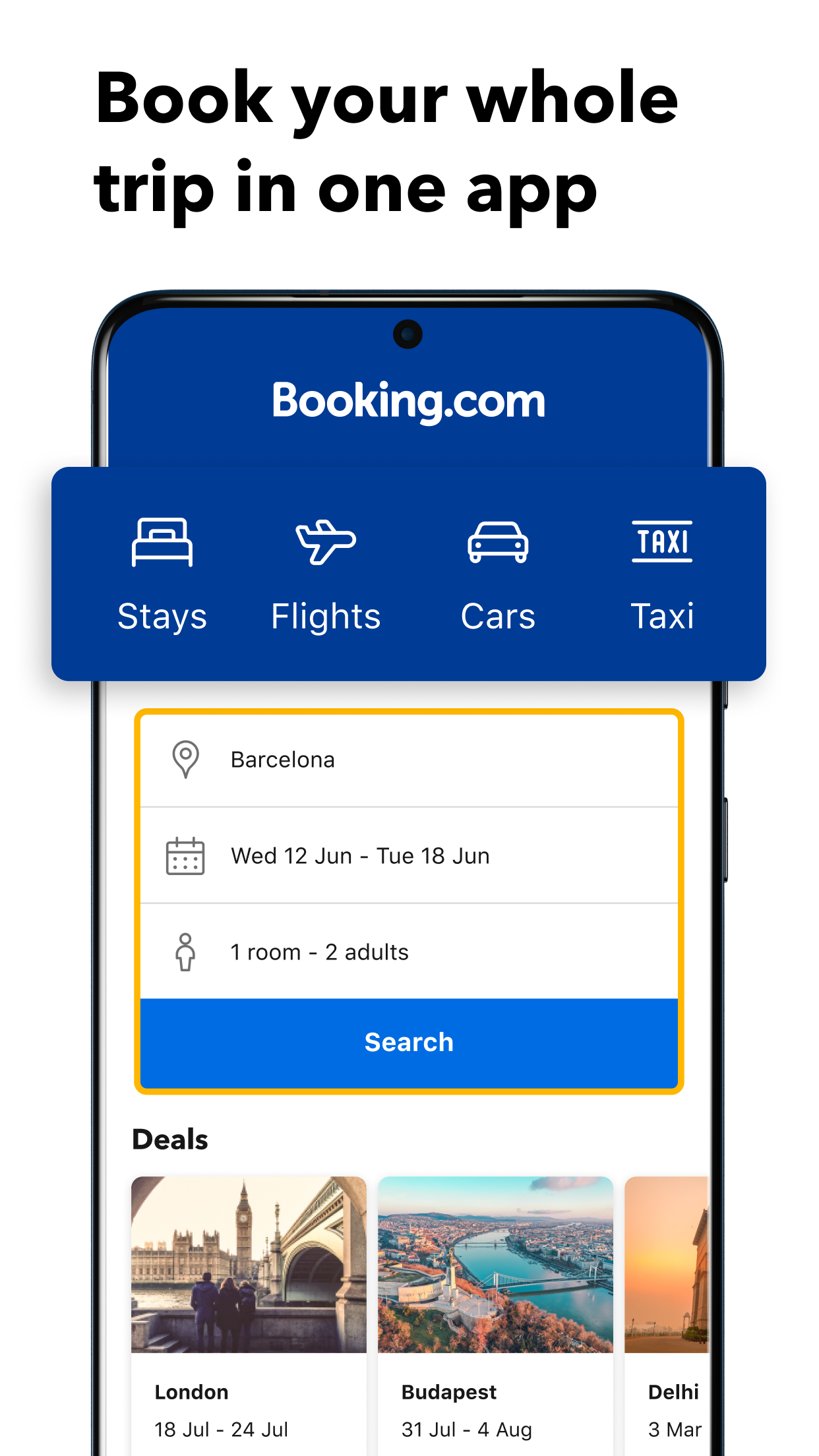 اسکرین شات 1 برنامه Booking.com: Hotels and more