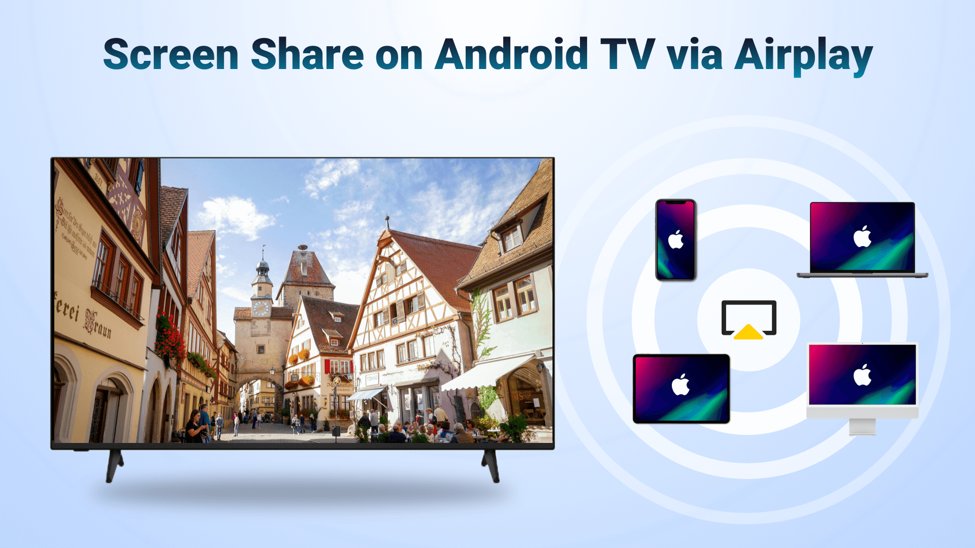 اسکرین شات 1 برنامه AirMirror: TV Cast via AirPlay