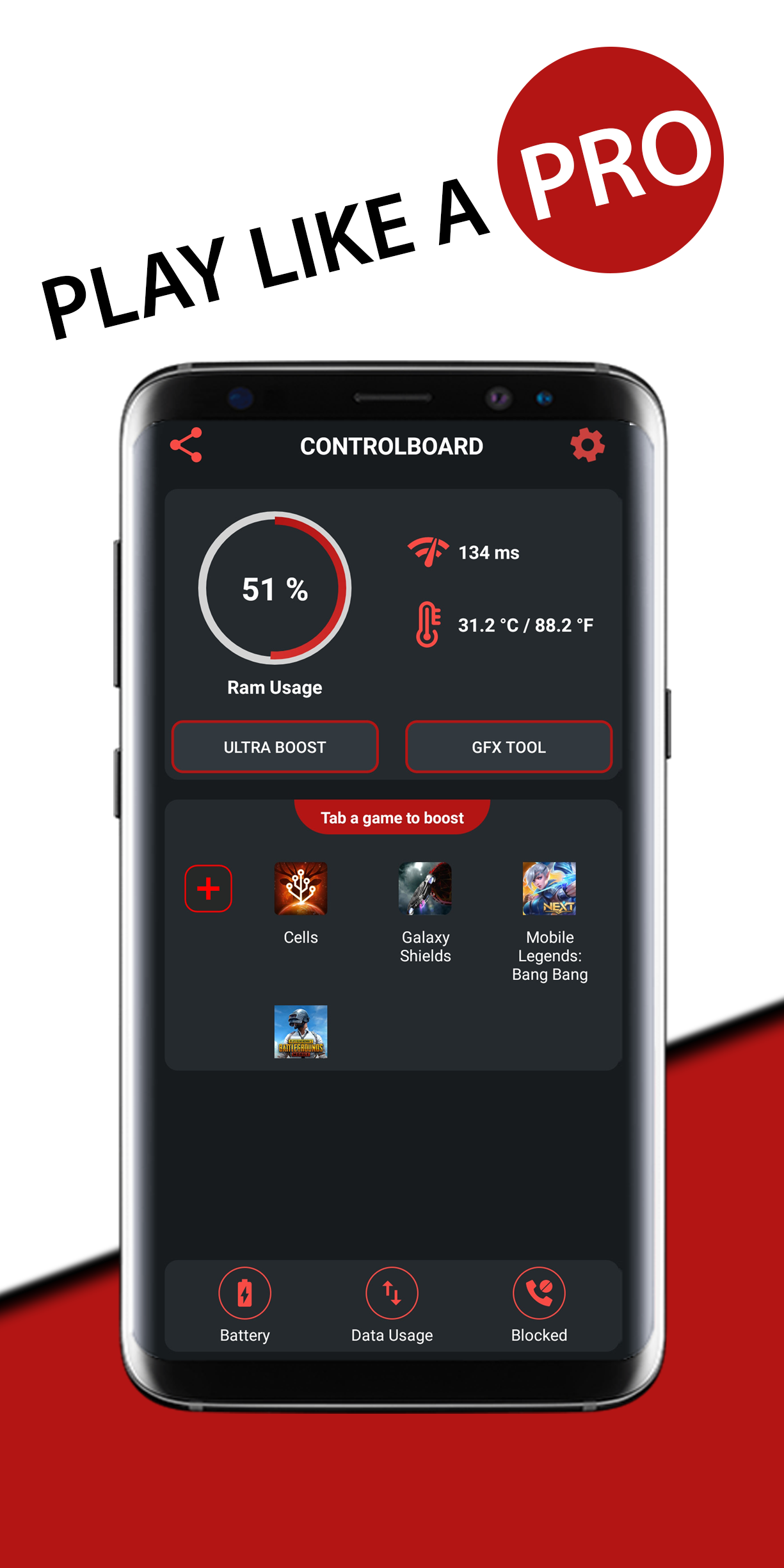 اسکرین شات برنامه Game Booster Fire GFX- Lag Fix 1