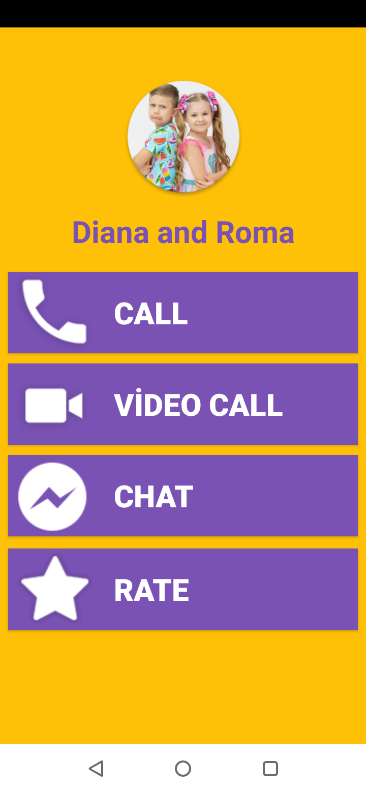 اسکرین شات 1 برنامه Diana and Roma Fake Video Call