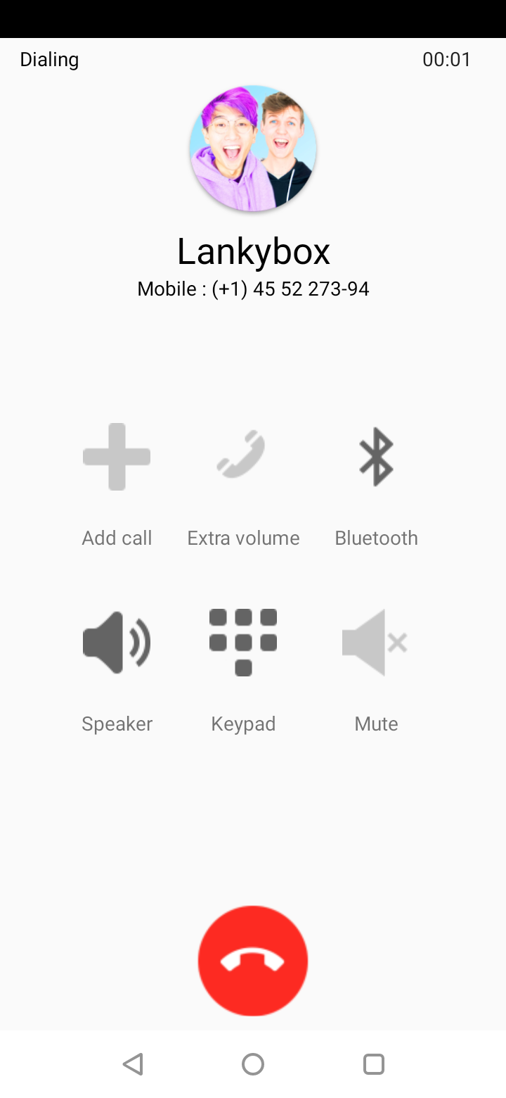 اسکرین شات 3 برنامه Lankybox Fake Video Call - Lan