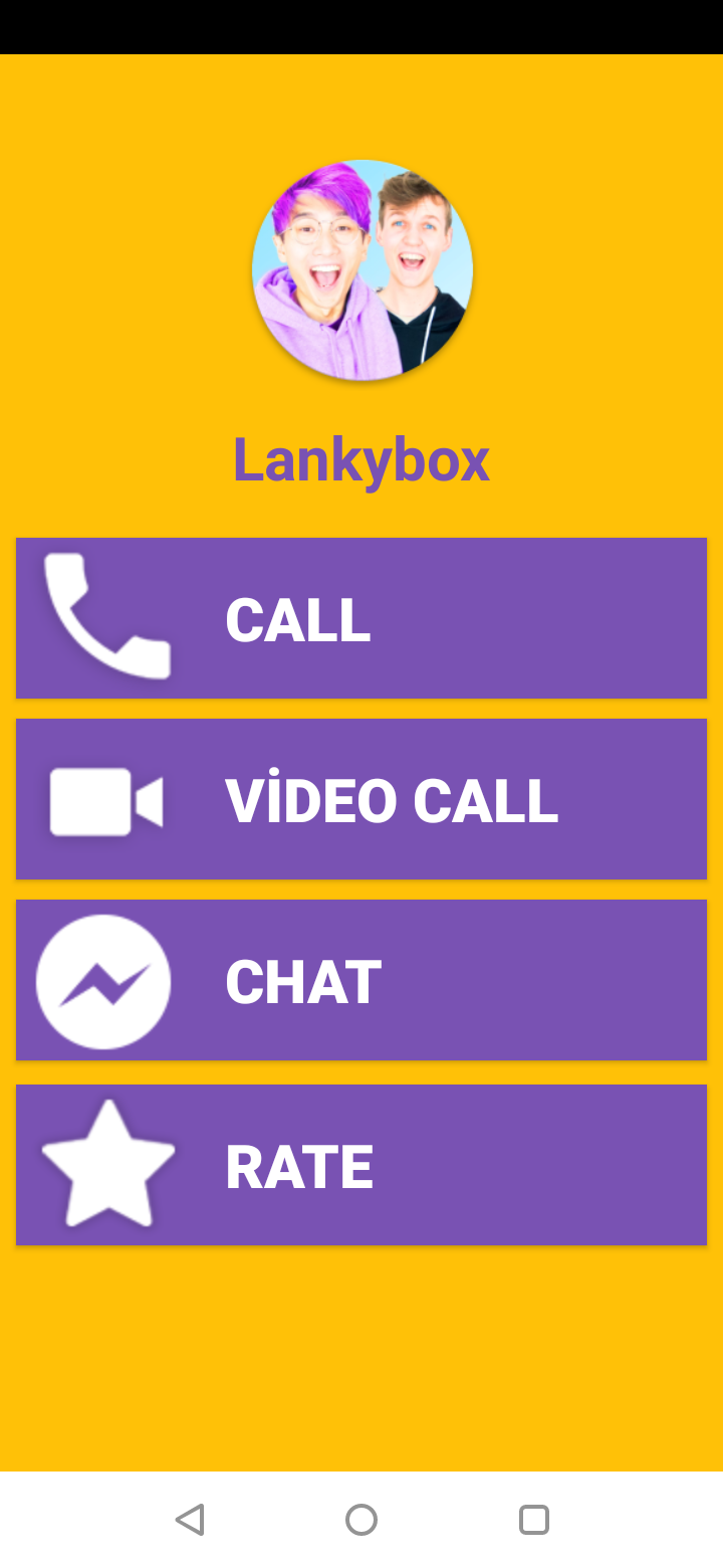 اسکرین شات 1 برنامه Lankybox Fake Video Call - Lan